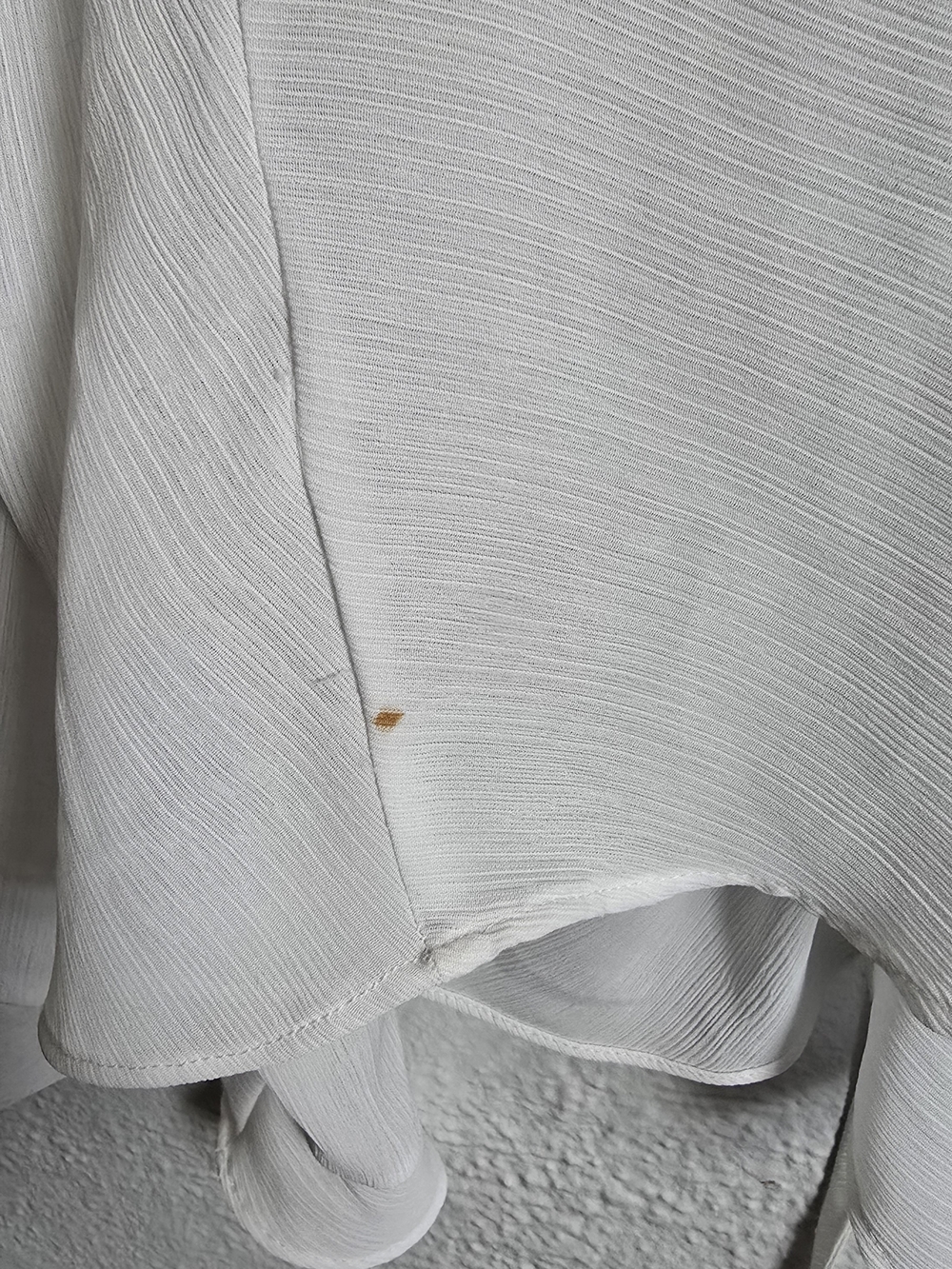 White Ruffle Open-Front Blouse - Picture 4 of 4
